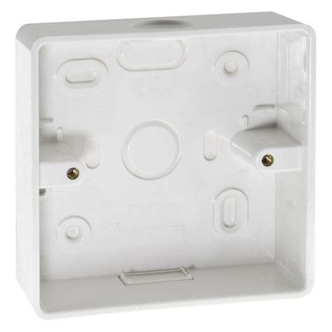 BG Electrical 1 Gang Surface Pattress Box 32mm White 